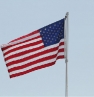 The American flag flies high in Wellington